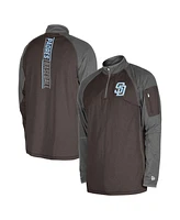 New Era Men's Brown San Diego Padres Father's Day Raglan Quarter-Zip Top