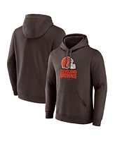 Fanatics Men's Brown Cleveland Browns Team Lockup Pullover Hoodie