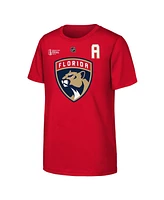 Outerstuff Big Boys and Girls Matthew Tkachuk Red Florida Panthers 2024 Stanley Cup Final Name Number T-Shirt