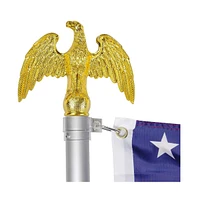 7" HandcraFted Gold Eagle Finial Top Paint For 16FT 20' 25' Telescopic Flag Pole Outdoor