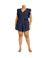 City Chic Plus Fee Playsuit