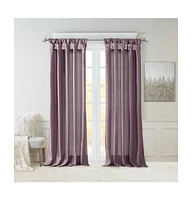 Emilia Twist Tab Lined Window Curtain Panel, 50"W x 120"L