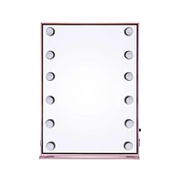 Byootique Lighted Hollywood Vanity Mirror 12pcs Dimmable Led Tabletop Wall Mount Makeup