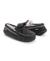 Muk Luks Men's Ethan Moccasin Slippers, Ebony Heather, 10