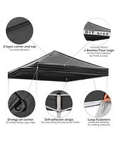 InstaHibit 10x10 Ft Pop up Canopy Top with 4 Sand Weight Bags Beach Yard Party