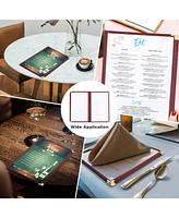 Yescom 30pc 8.5x14 Menu Cover Trifold 6 View 3 Page Restaurant Cafe Book Clear Burgundy