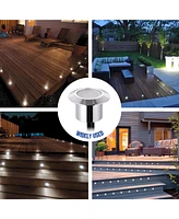 Yescom 15pcs Led Deck Light Garden Stair Yard Landscape Cool White Lamp W/ Transformer