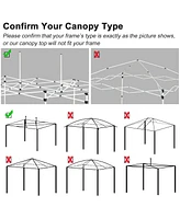 9.5x9.5Ft Outdoor Event Pop Up Canopy Tent Top Replacement with 4 Pack Sand Bag