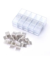 DELight 10 Pack 2 Wire Splice Connectors with Pins Accessories for 7x14mm Rgb Neon Rope Light