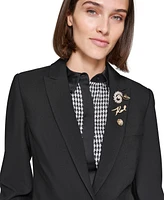 Karl Lagerfeld Women's Pin-Detail One-Button Blazer