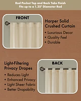 Madison Park Harper Solid Crushed Curtain Panel Pair