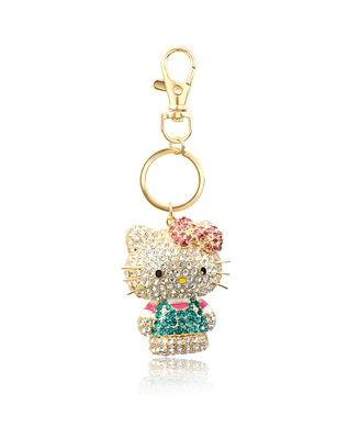 Hello Kitty Sanrio Bling 3D Keychain - Crystal-Studded Charm for Bag