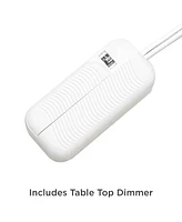 360 Lighting Ledger Modern Accent Table Lamps 21.75" High Set of 2 with Usb Charging Port and Table Top Dimmers Mercury Glass Off White Drum Shade Liv