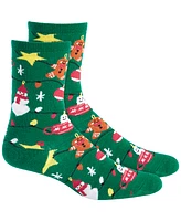 Holiday Lane Women's Holiday Crew Socks, Created for Macy's