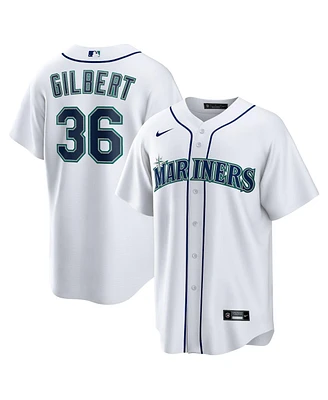 Nike Men's Logan Gilbert White Seattle Mariners Home Replica Jersey