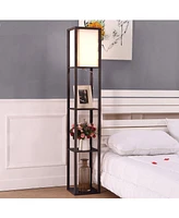 Maxwell Led Shelf Floor Lamp with Lantern Shade (63")