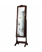 Slickblue 14 Led Jewelry Armoire Cabinet with Full Length Mirror and 4 Tilting Angles