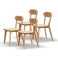 Natural Oak Dining Chairs (Set of 4)