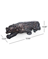 Streamdale Furniture Exquisite Leopard Bench Antique Copper Oasis for Your Patio