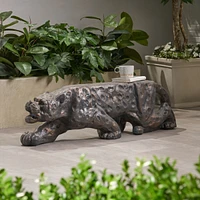 Streamdale Furniture Exquisite Leopard Bench Antique Copper Oasis for Your Patio