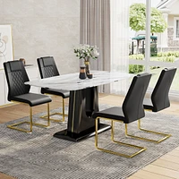 Ultra-Modern Dining Table for 6-8, Multipurpose and Easy Assembly