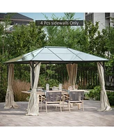 Simplie Fun Universal Outdoor 10' x 12' Gazebo Replacement Sidewall Canopy Curtain (Curtains Only)