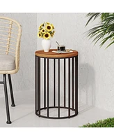 Streamdale Furniture Modern Farmhouse Outdoor Side Table with Rustic Charm