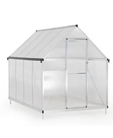 Streamdale Furniture Premium Outdoor Greenhouse Aluminum Frame, Polycarbonate Panels, Vent and Hinged Door