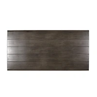 Outdoor Modern Industrial Aluminum Dining Table, Gray, Matte Black