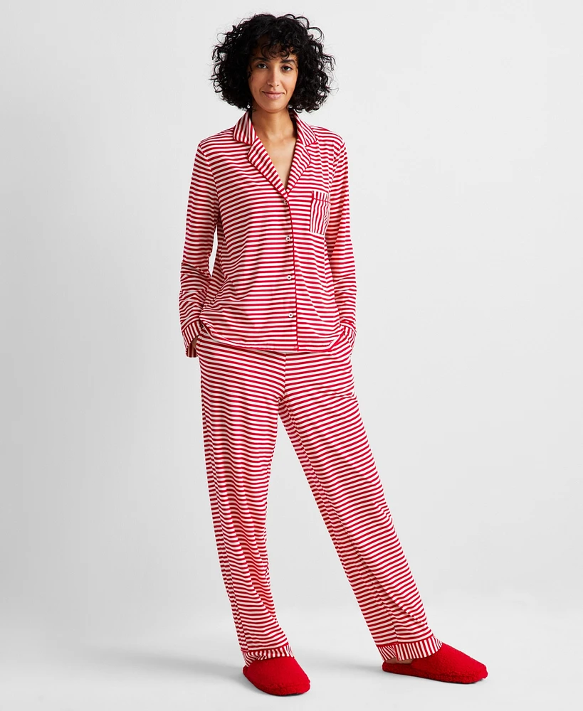 State of Day Women's Packaged Notched-Collar Pajama Set Xs-3X, Created for Macy's