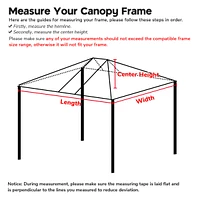 Yescom 9.6x19.1Ft Replacement Canopy Top Cover Uv Protection Outdoor Patio Yard 10x20Ft