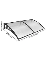 Yescom 80"x40" Awning Canopy Window Door Clear 2 Whole Polycarbonate Hollow Sheet For Sun Shade Uv Rain Snow Protection