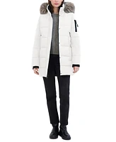 Nautica Women's Faux-Fur-Trim Hooded Puffer Coat