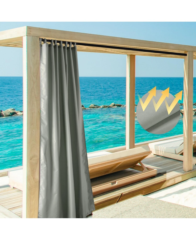 Yescom 54"x96" Outdoor Curtain Tab Top Drape UV30+ Pergola Porch Cabana Garden Pack