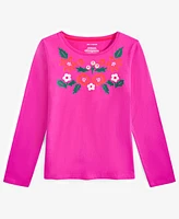 Epic Threads Girls Long-Sleeve Shoulder Floral Graphic T-Shirt, Created for Macy's