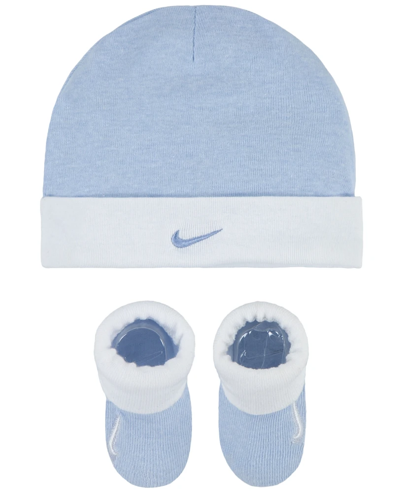 Nike Baby Boys or Girls Swoosh Hat and Booties, 2 Piece Set