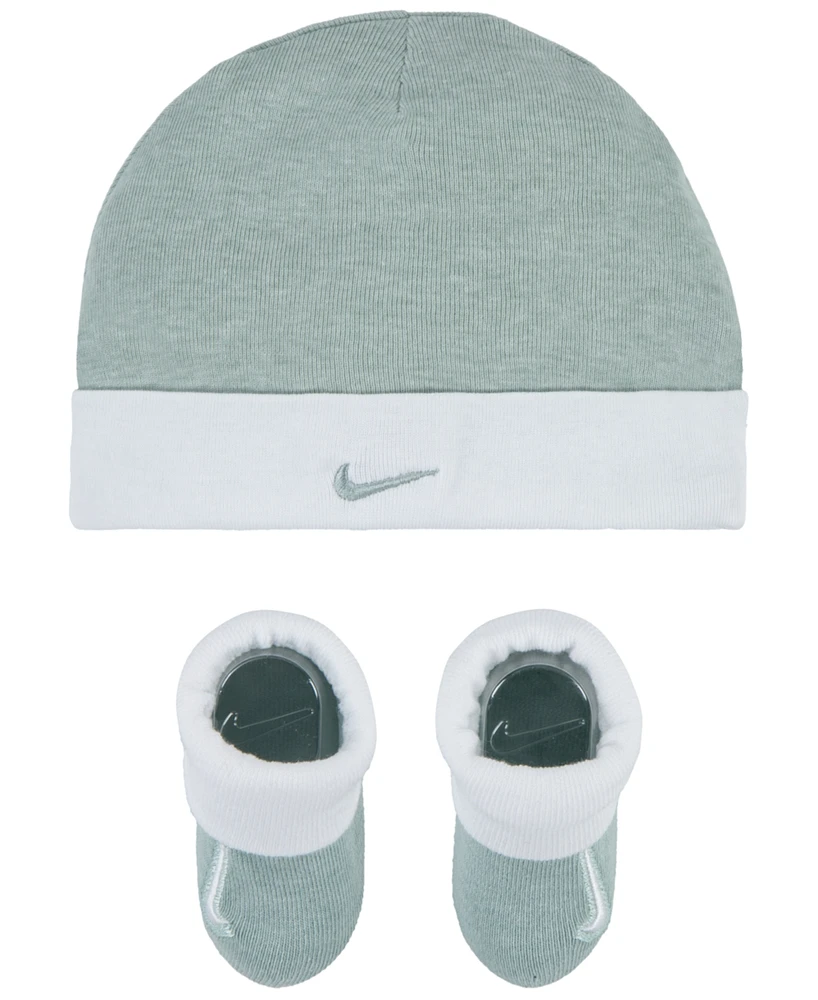 Nike Baby Boys or Baby Girls Swoosh Hat and Booties, 2 Piece Set