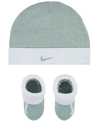 Nike Baby Boys or Baby Girls Swoosh Hat and Booties, 2 Piece Set