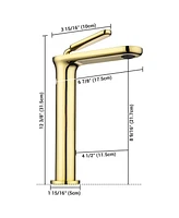 Aquaterior 2 Pack Single Handle Bathroom Vessel Sink Faucet One Hole Vanity Mixer Tap Gold