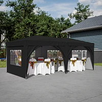 10x20 Pop-Up Canopy Tent with Uv Protection, Adjustable Height, and Accessories