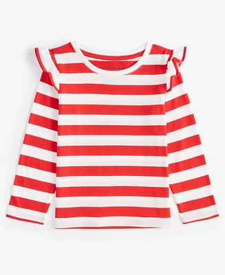 Epic Threads Toddler Girls Striped Ruffled Long-Sleeve T-Shirt, Created for Macy's