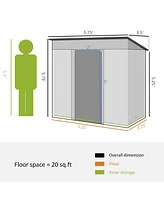 Streamdale Furniture Secure and Spacious Outdoor Shed for Garden Tools and Equipment