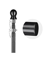 Yescom 6.5 Ft Aluminum Telescoping Flagpole Wall-Mounted Handheld with Us Flag