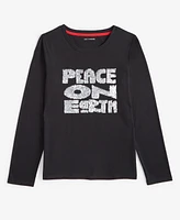 Epic Threads Girls Peace on Earth Long-Sleeve T-Shirt, Created for Macy's