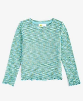 Epic Threads Toddler Girls Long-Sleeve Space-Dyed Ribbed T-Shirt, Created for Macy's