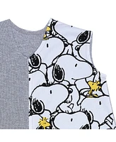 Lambs & Ivy Snoopy & Woodstock Breathable Cotton Jersey Baby Wearable Blanket