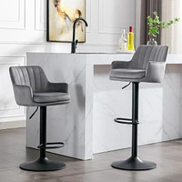 Streamdale Furniture Adjustable Bar Stools Set - Set of 2 for Kitchen and Pub