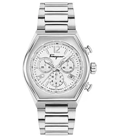 Ferragamo Men's Swiss Chronograph Stainless Steel Bracelet Watch 42mm