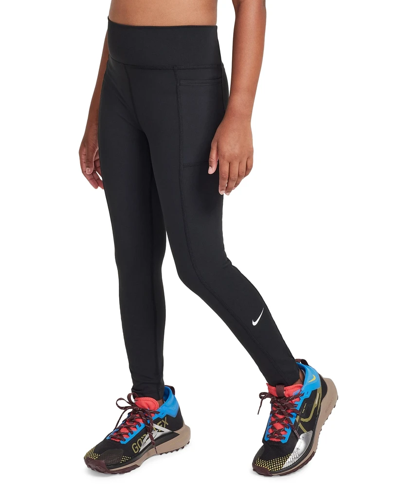 Nike Big Girls One Dri-fit High-Waisted Leggings with Pockets