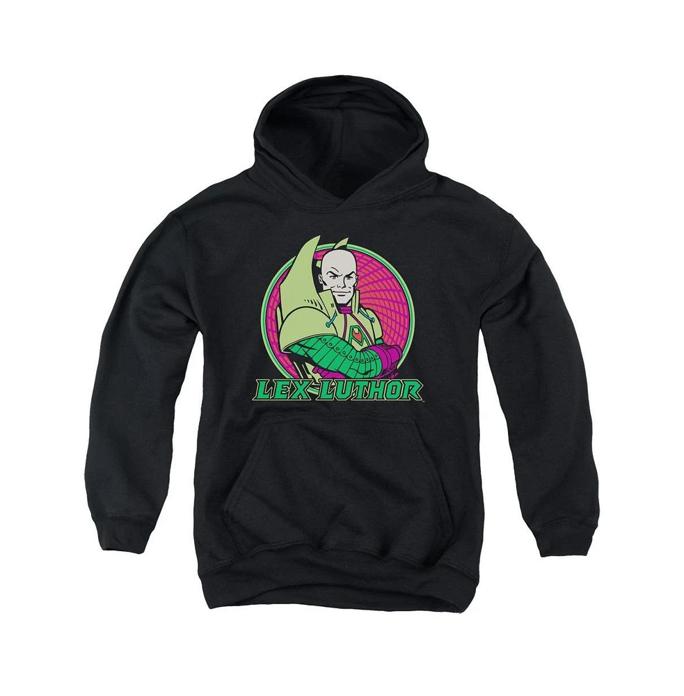 Dc Comics Youth Lex Luthor Pull Over Hoodie / Hooded Sweatshirt